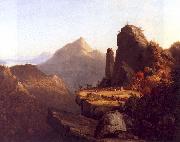 Thomas Cole Scene from The Last of the Mohicans Norge oil painting reproduction